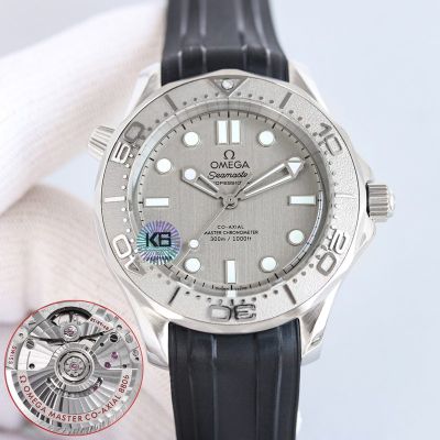 Omega Seamaster 42MM Calibre 8806 Movement Black Rubber Strap Watch